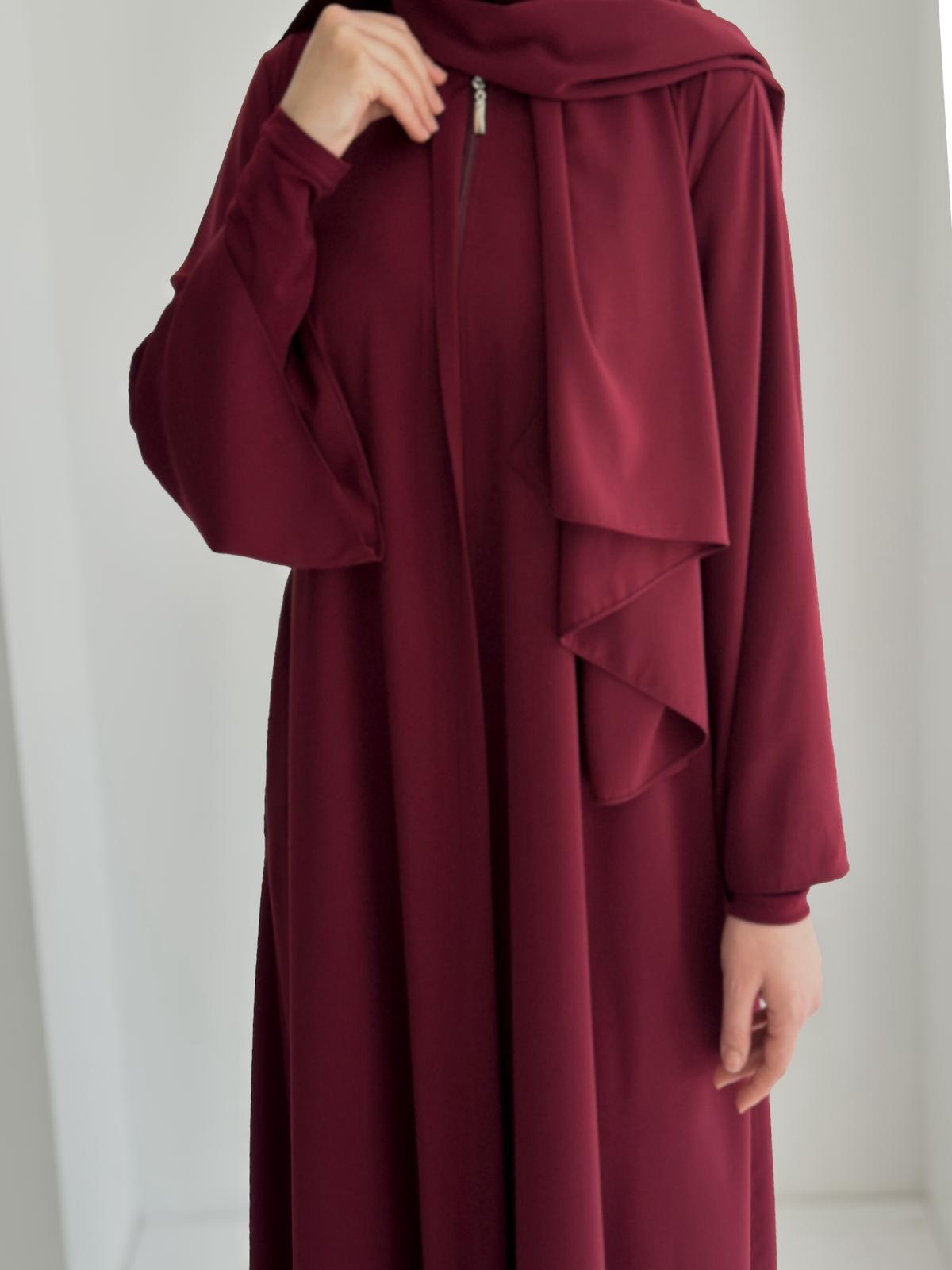 Yelpaze Ferace +Şal Bordo ÖN SİPARİŞ ÜRÜNÜMÜZDÜR