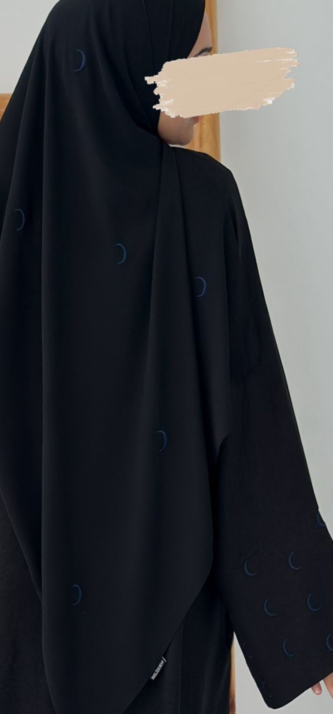 Hilal Nakışlı Şal (Siyah-Lacivert)