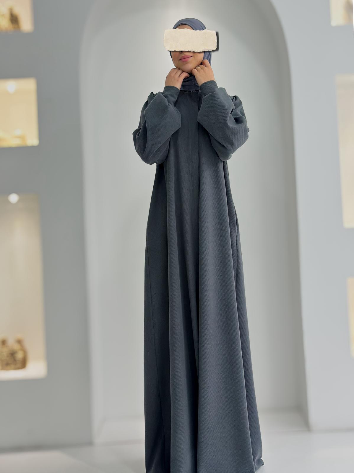 Fitilli Ferace +Atkı Antrasit ÖN SİPARİŞ ÜRÜNÜMÜZDÜR