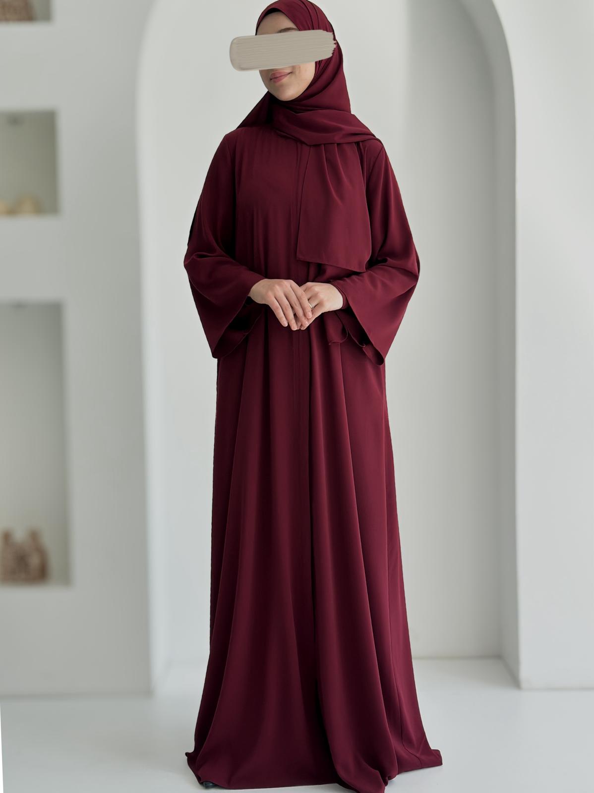 Yelpaze Ferace +Şal Bordo ÖN SİPARİŞ ÜRÜNÜMÜZDÜR