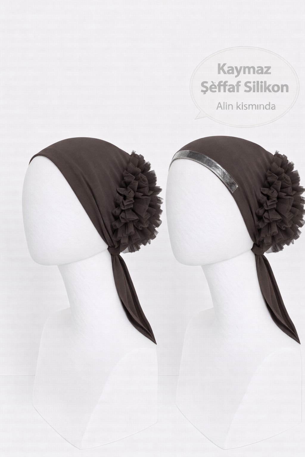 Püsküllü Kaymaz Bone Kahve