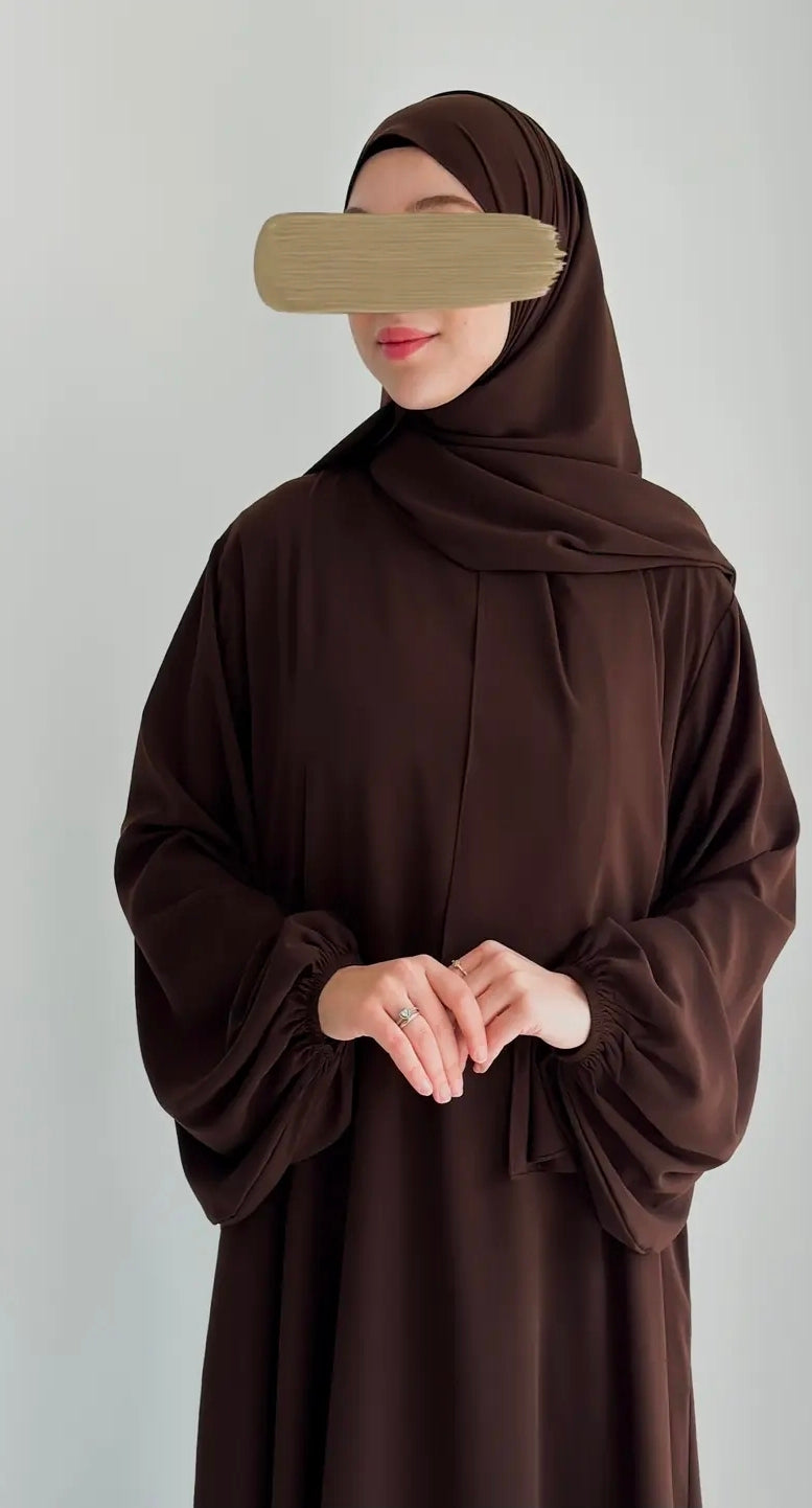 Elif Büyük Beden +Şal Kahverengi (48/56 Beden Aralığı)