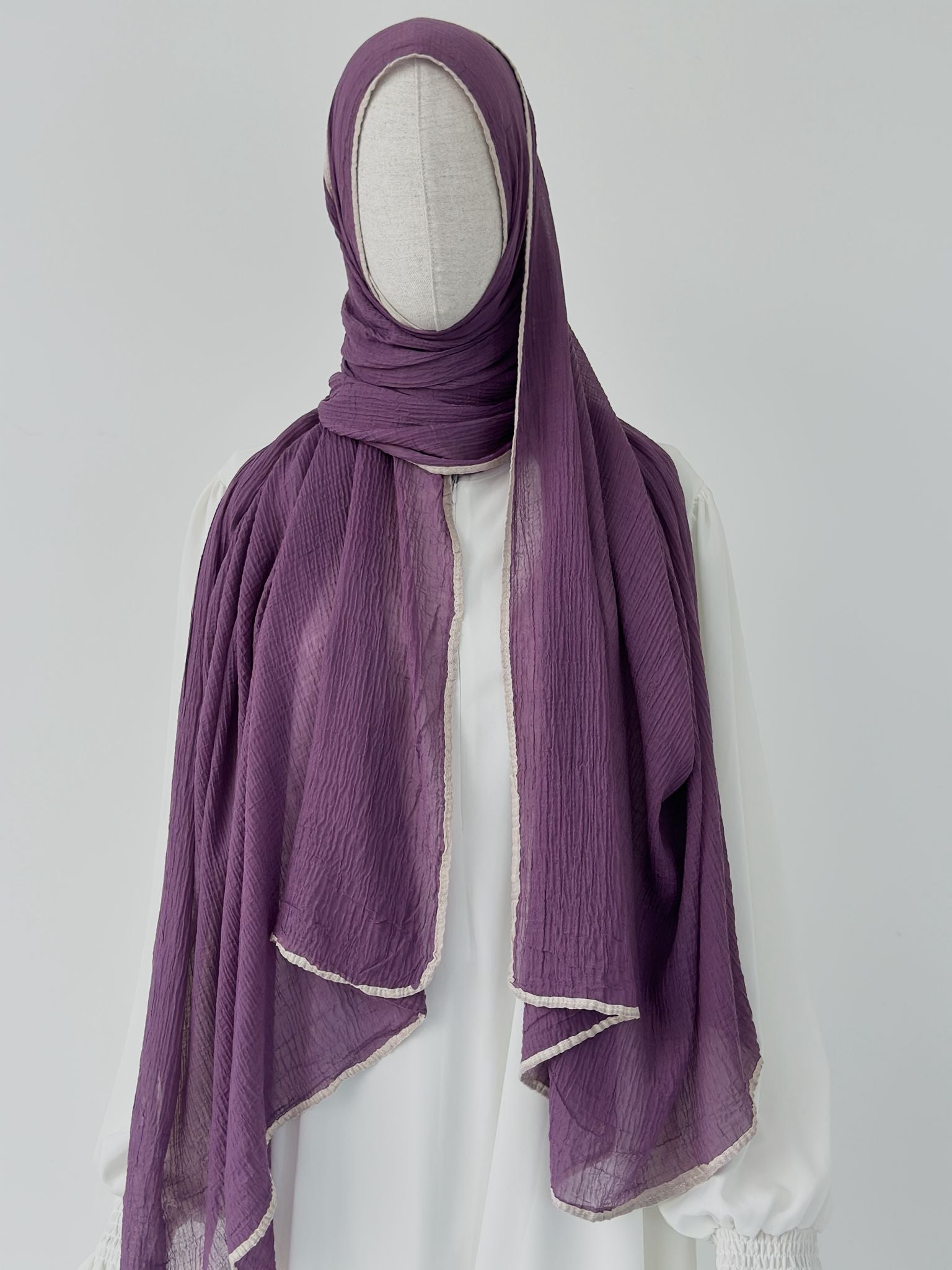 100%Doğal Muslin Şal Lila