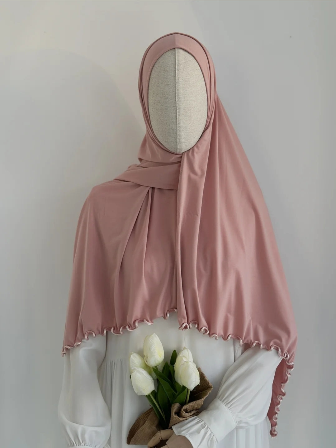 Premium Jersey Şal Pudra