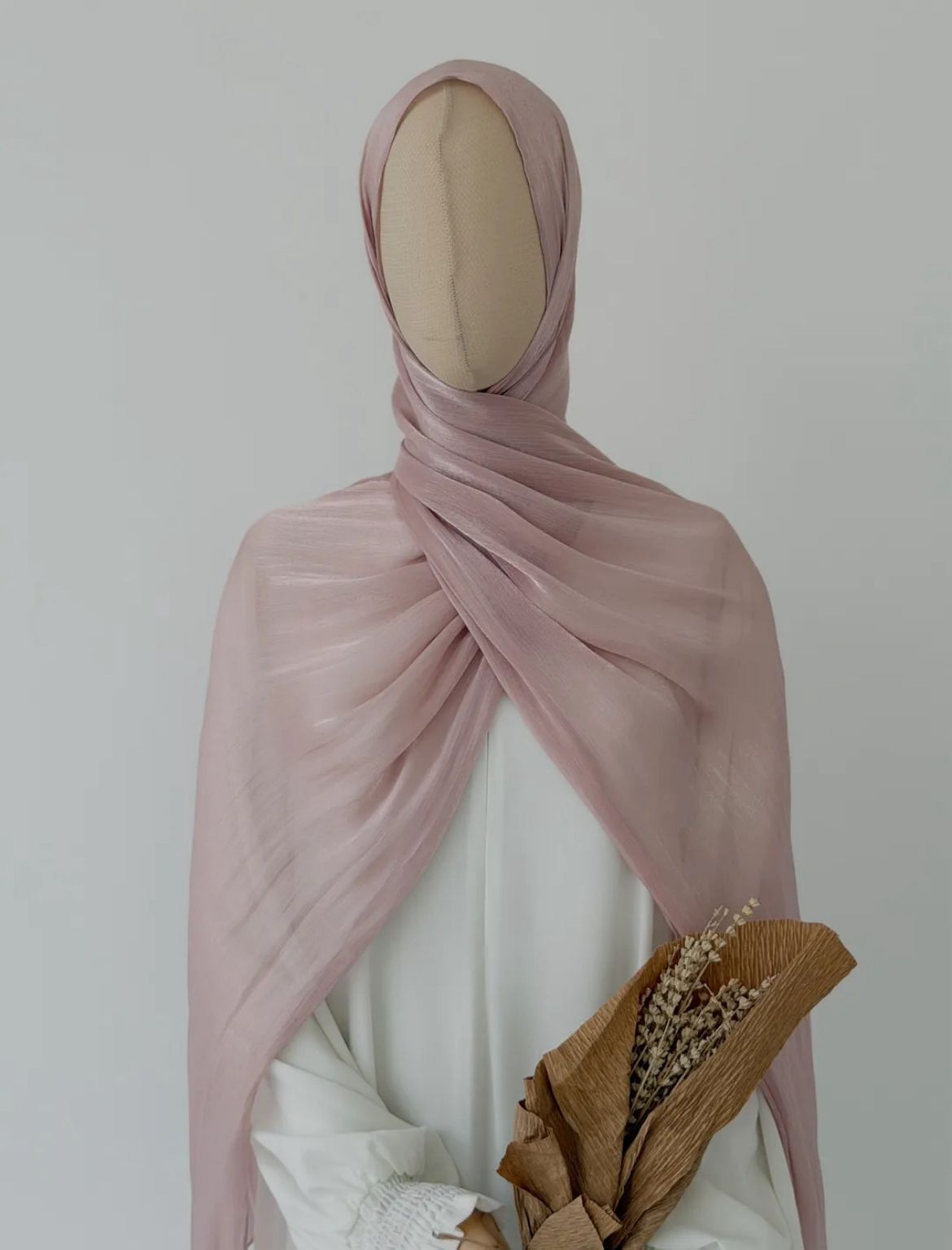 Organze Bella Şal Pudra