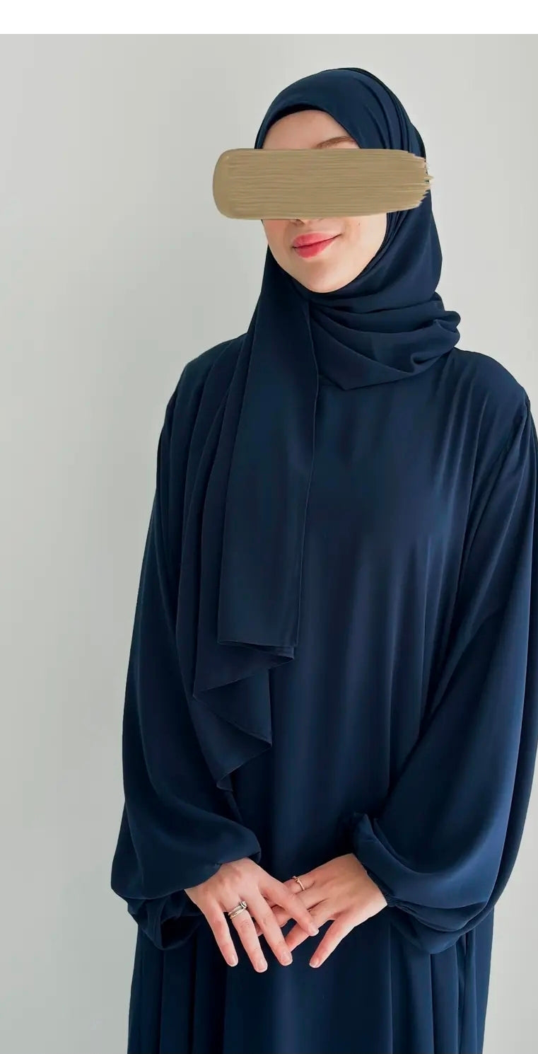 Elif Büyük Beden +Şal Lacivert (48/56 Beden Aralığı)