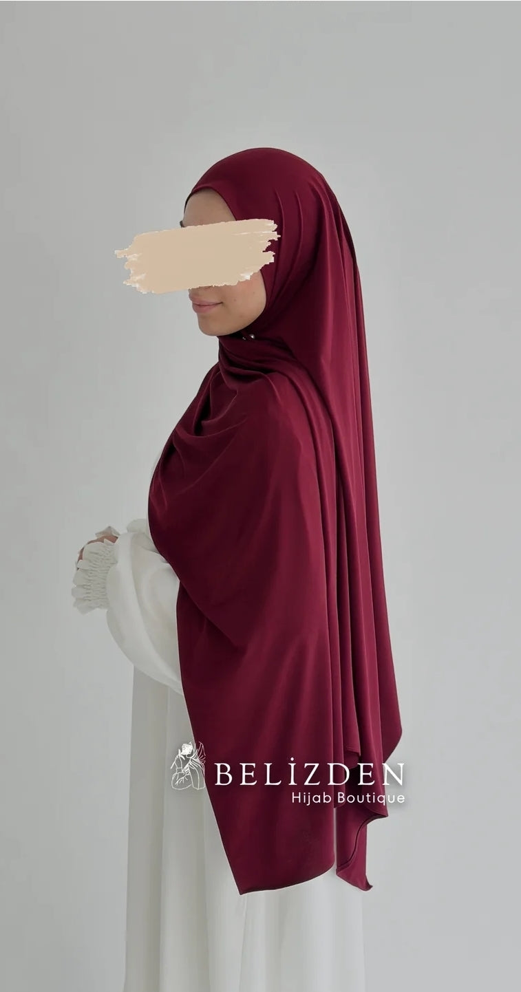 Premium jersey Şal Düz Bordo