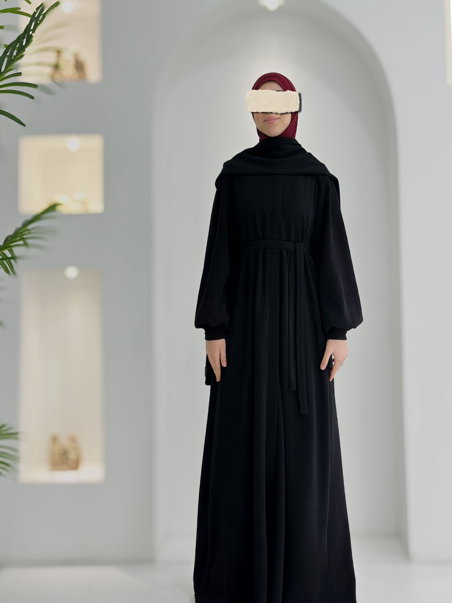 Fitilli Ferace+Atkı Siyah ÖN SİPARİŞ ÜRÜNÜMÜZDÜR