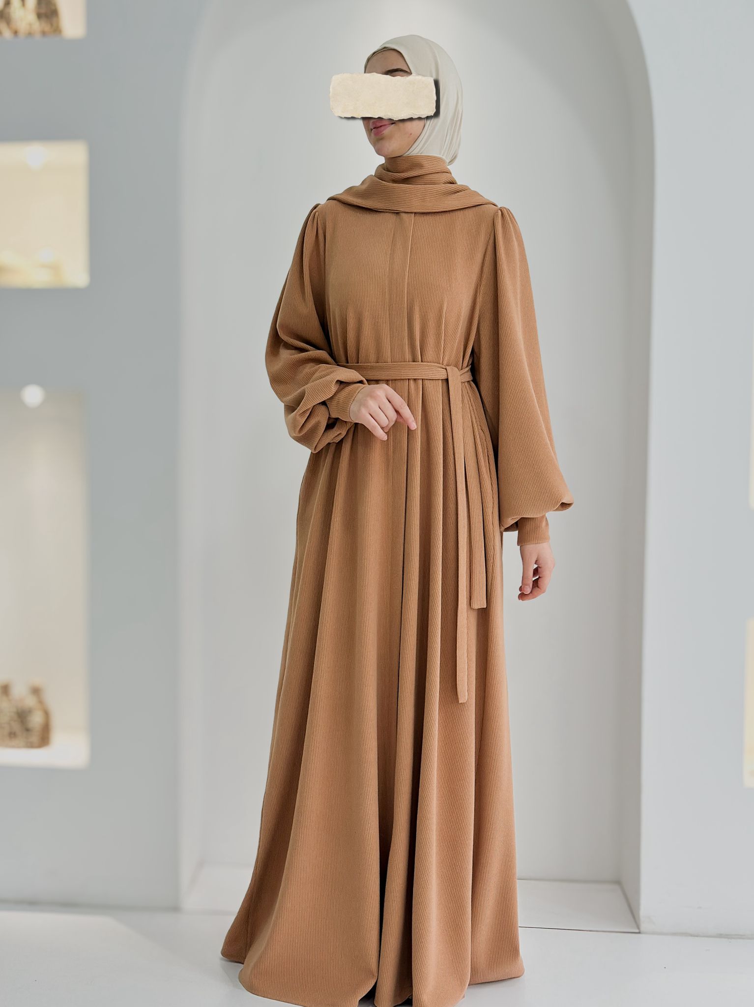 Fitilli Ferace +Atkı Süt Kahve ÖN SİPARİŞ ÜRÜNÜMÜZDÜR