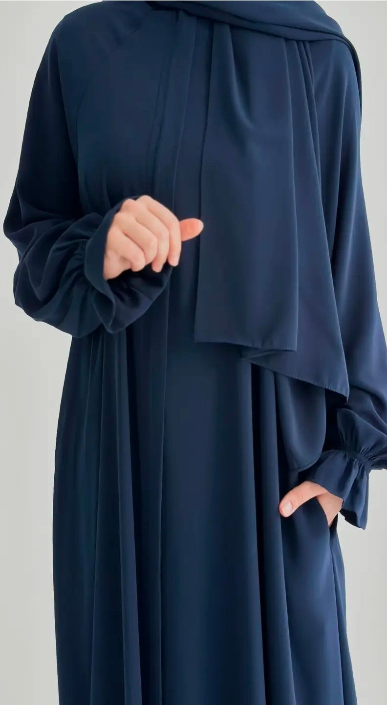 Mihra Ferace +Şal Lacivert ÖN SİPARİŞ ÜRÜNÜMÜZDÜR