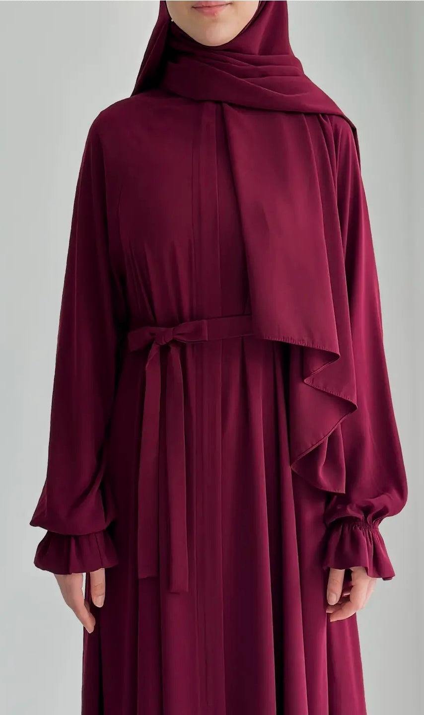 Mihra Ferace +Şal Bordo ÖN SİPARİŞ ÜRÜNÜMÜZDÜR