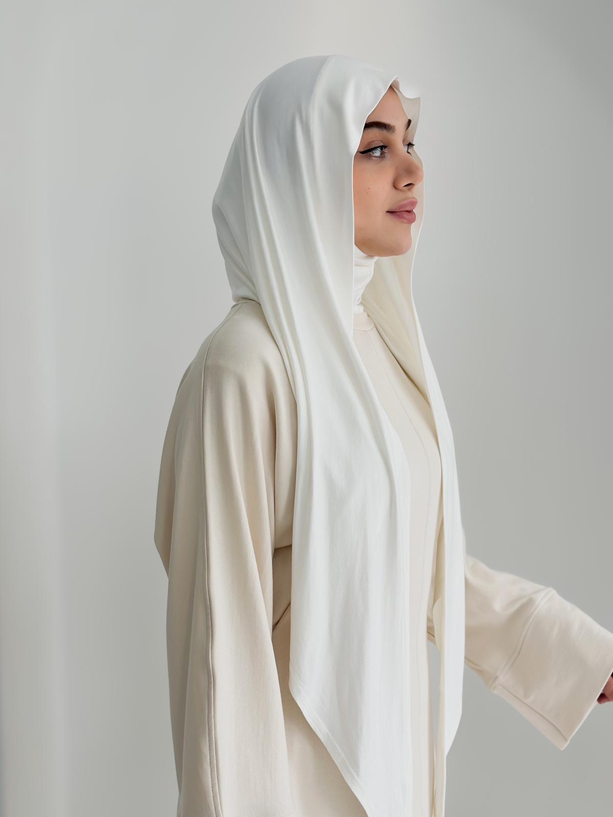 Bambu Form Şal + Bone Takım Beyaz ÖN SİPARİŞ ÜRÜNÜMÜZDÜR