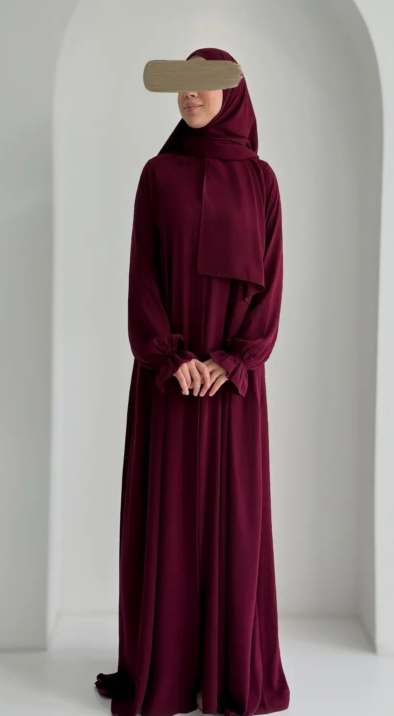 Mihra Ferace +Şal Bordo ÖN SİPARİŞ ÜRÜNÜMÜZDÜR