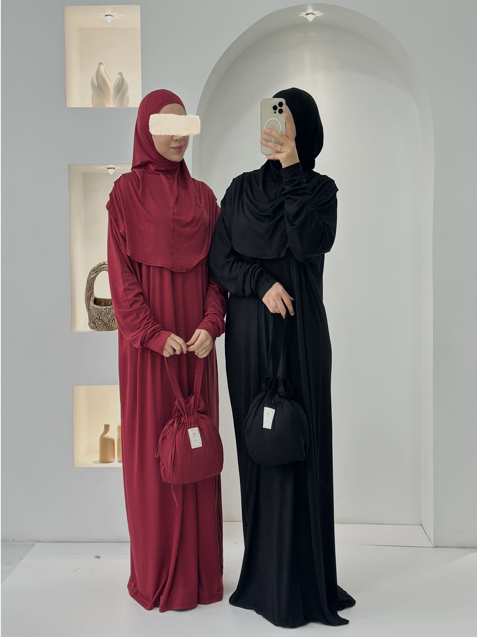 Pamuk Boneli Namaz Elbisesi Bordo ÖN SİPARİŞ ÜRÜNÜMÜZDÜR