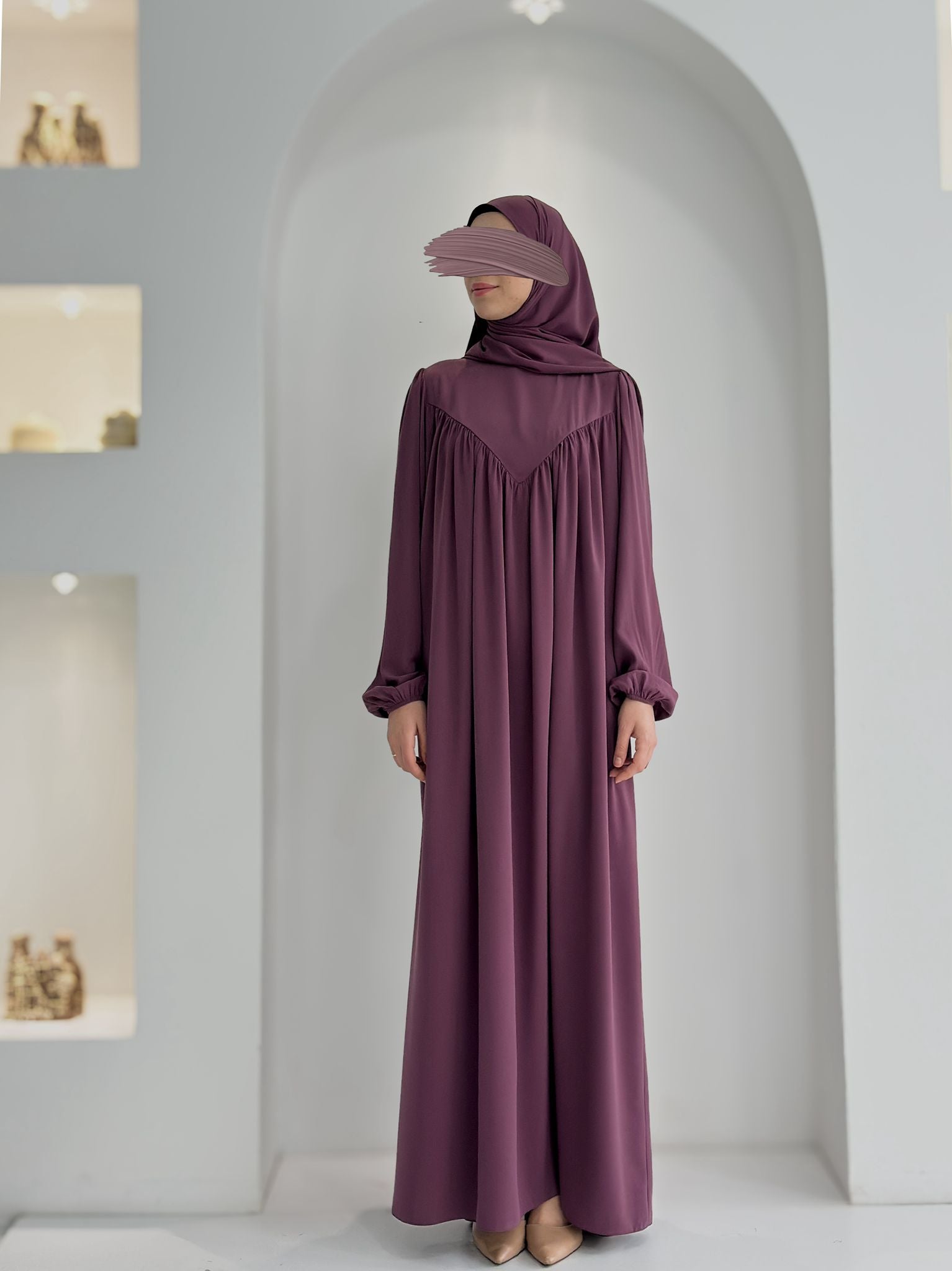 Seda Abaya +Şal Leylak ÖN SİPARİŞ ÜRÜNÜMÜZDÜR