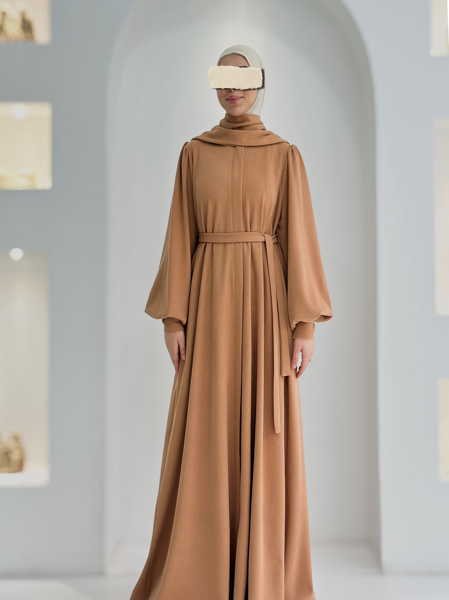 Fitilli Ferace +Atkı Süt Kahve ÖN SİPARİŞ ÜRÜNÜMÜZDÜR