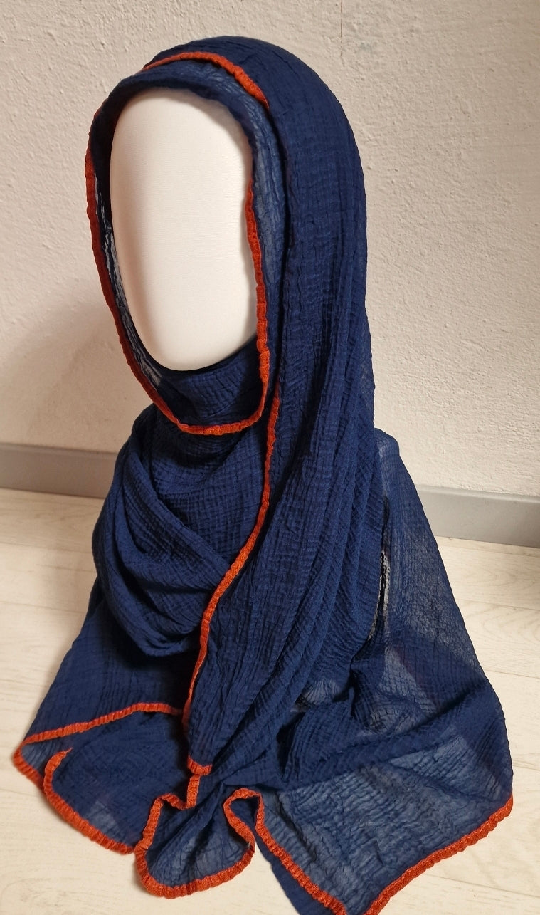 Muslin Şal Lacivert (Boy 2m En 97cm)