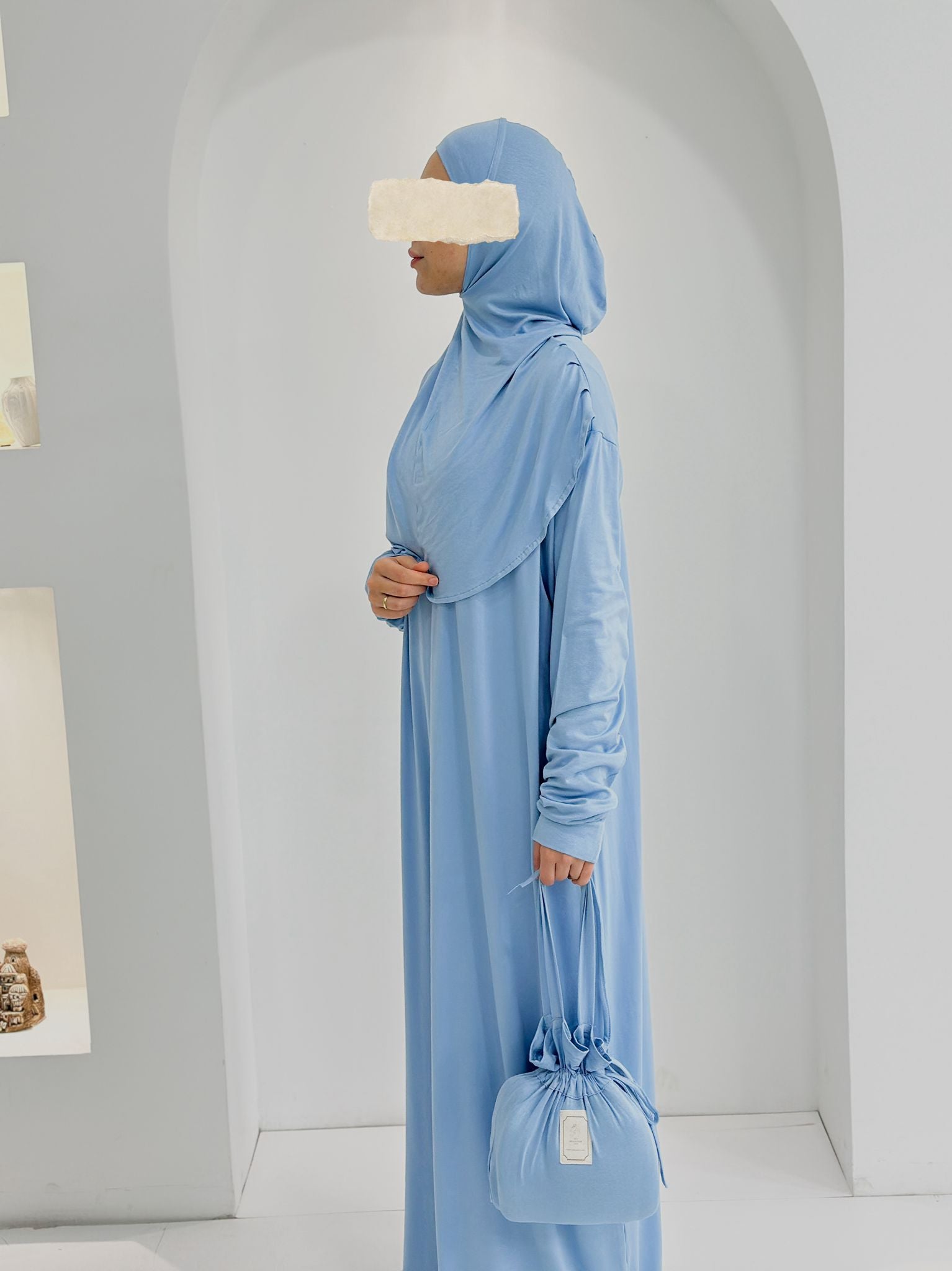 Pamuk Boneli Namaz Elbisesi Bebe Mavisi ÖN SİPARİŞ ÜRÜNÜMÜZDÜR
