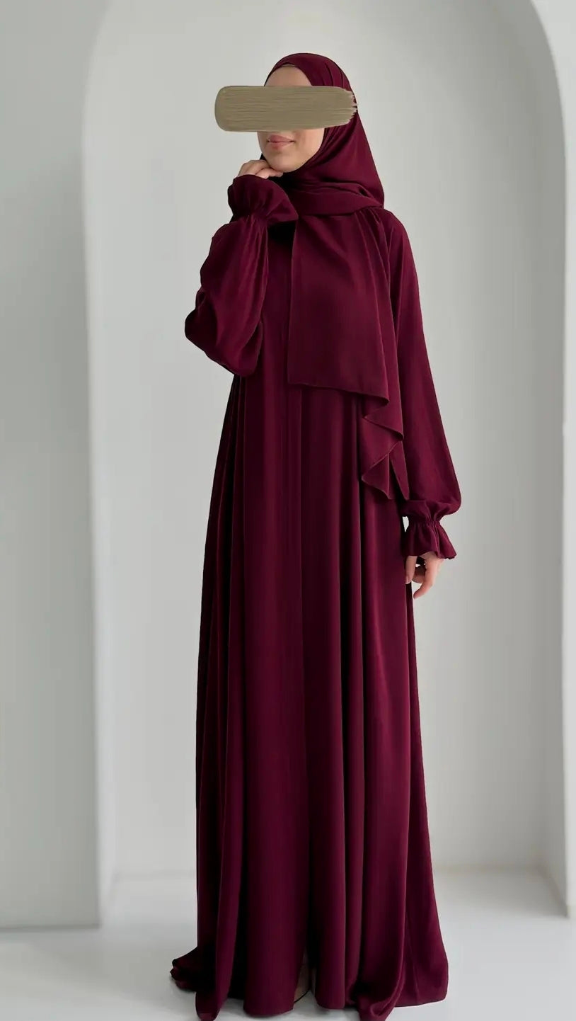 Mihra Ferace +Şal Bordo ÖN SİPARİŞ ÜRÜNÜMÜZDÜR