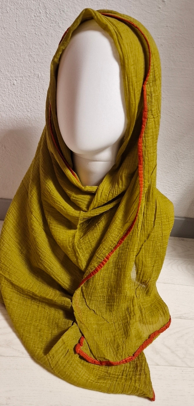 Muslin Şal Koyu Hardal(Boy 2m En 97cm)