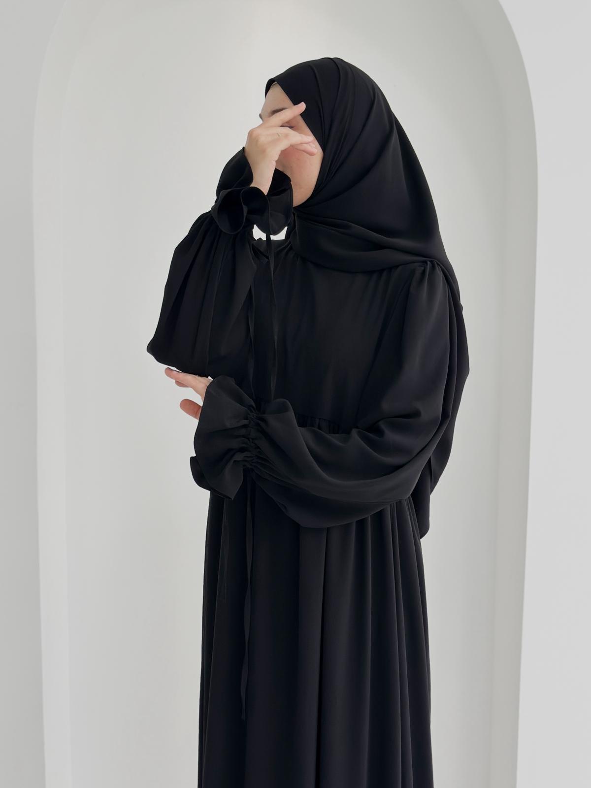 Buğlem Elbise+Şal Siyah ÖN SİPARİŞ ÜRÜNÜMÜZDÜR