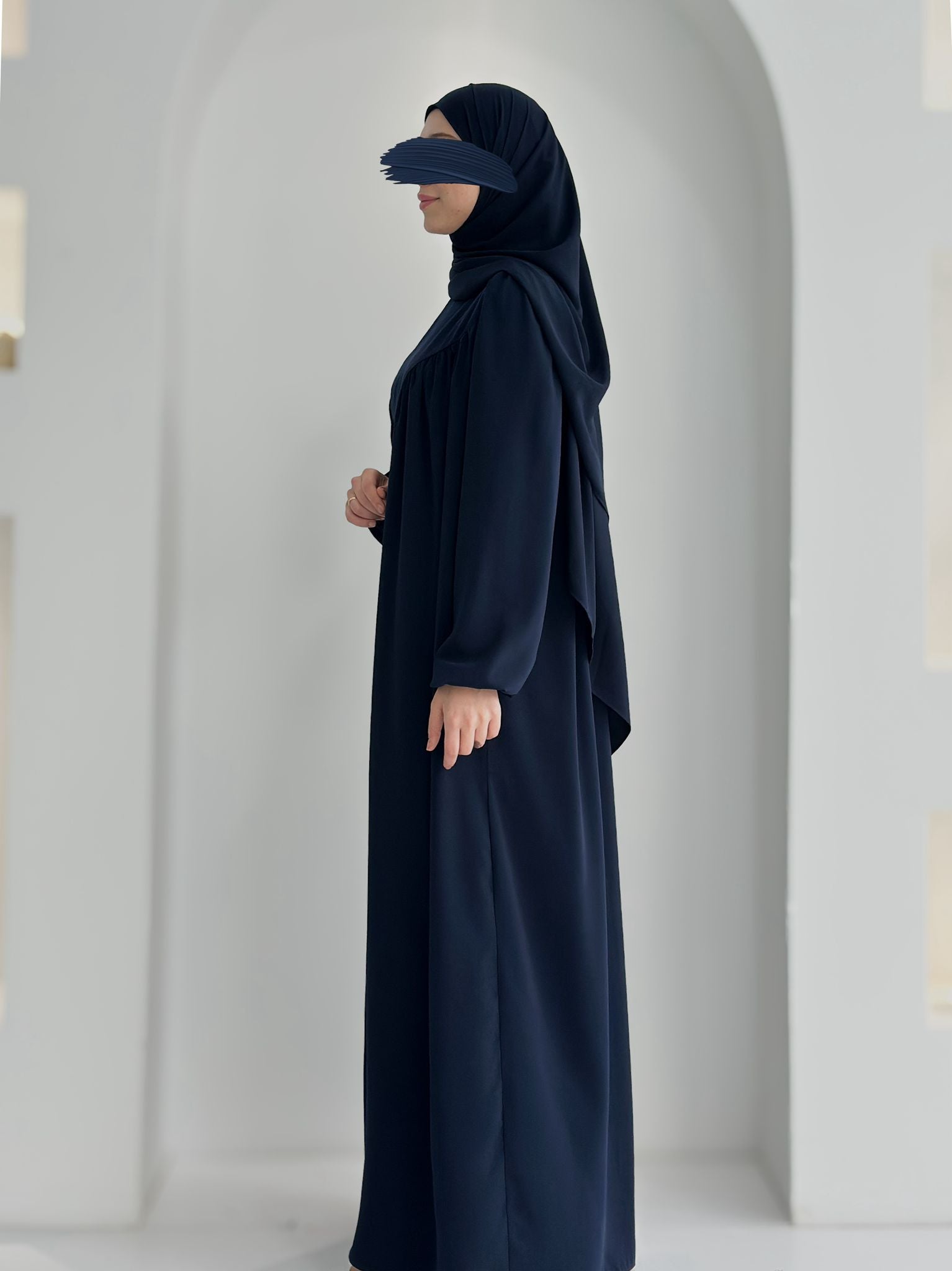 Seda Abaya +Şal Lacivert ÖN SİPARİŞ ÜRÜNÜMÜZDÜR