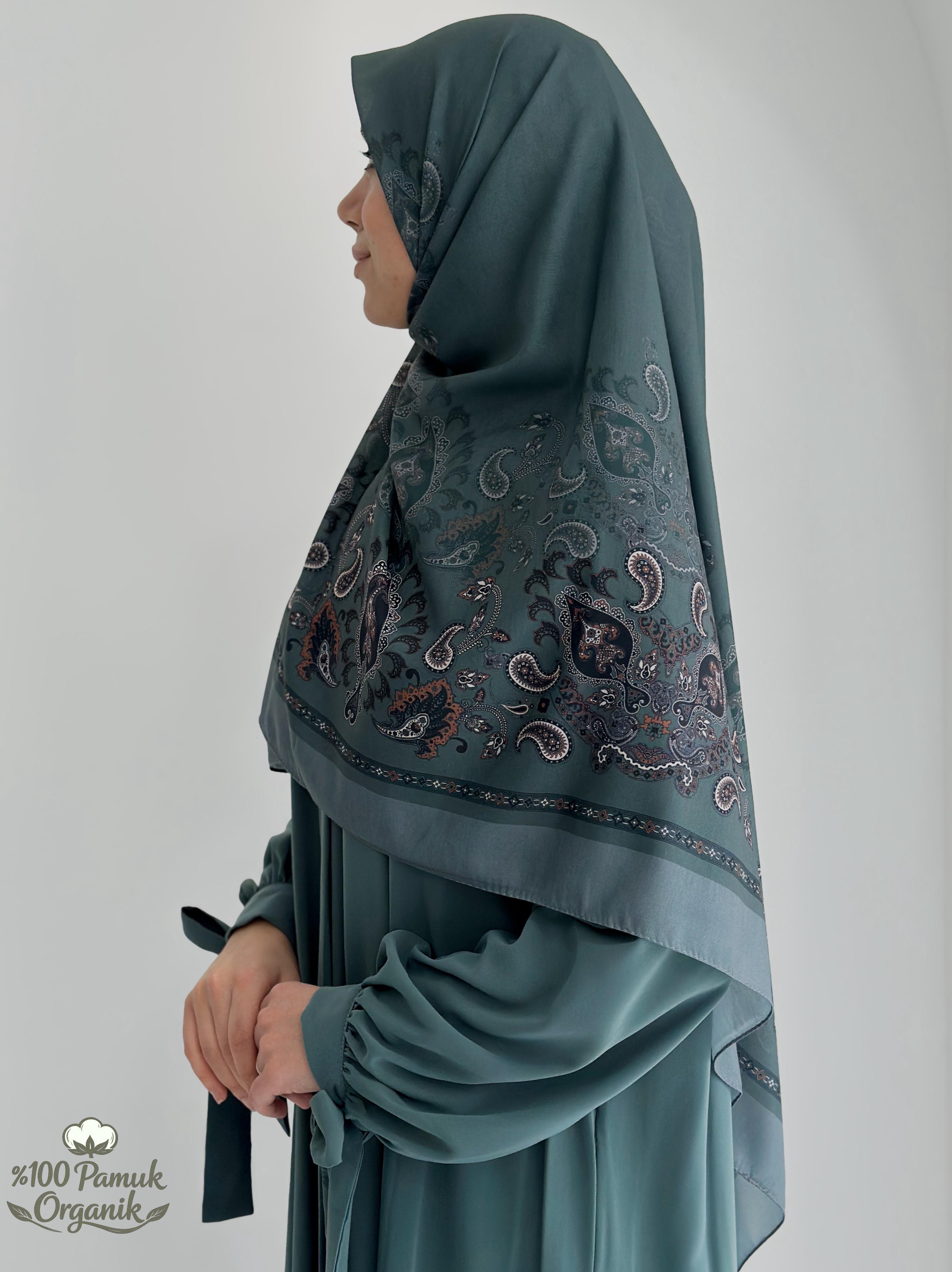 Etnik Desen Organik Eşarp Çağla ÖN SİPARİŞ ÜRÜNÜMÜZDÜR