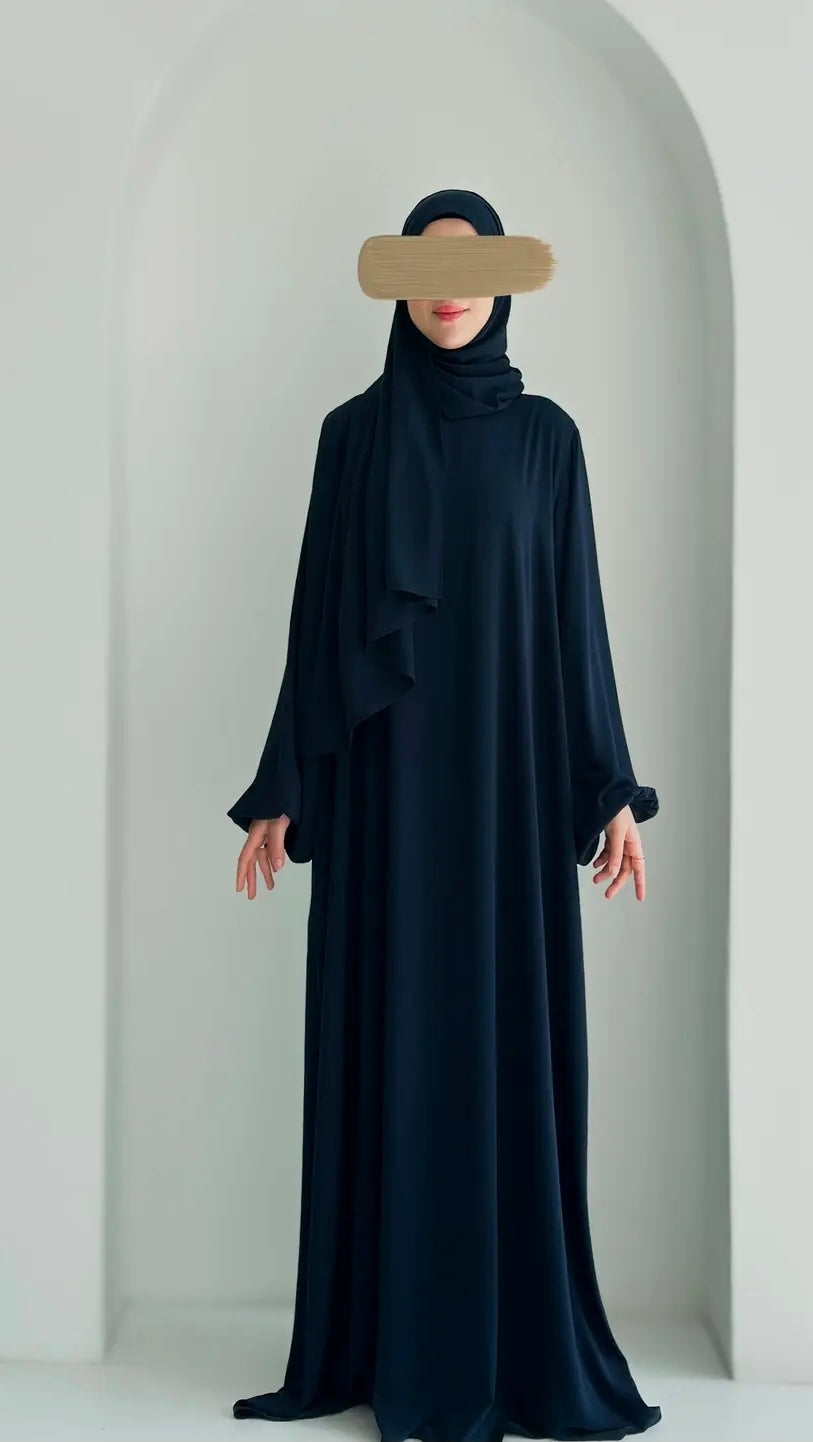 Elif Büyük Beden +Şal Lacivert (48/56 Beden Aralığı)