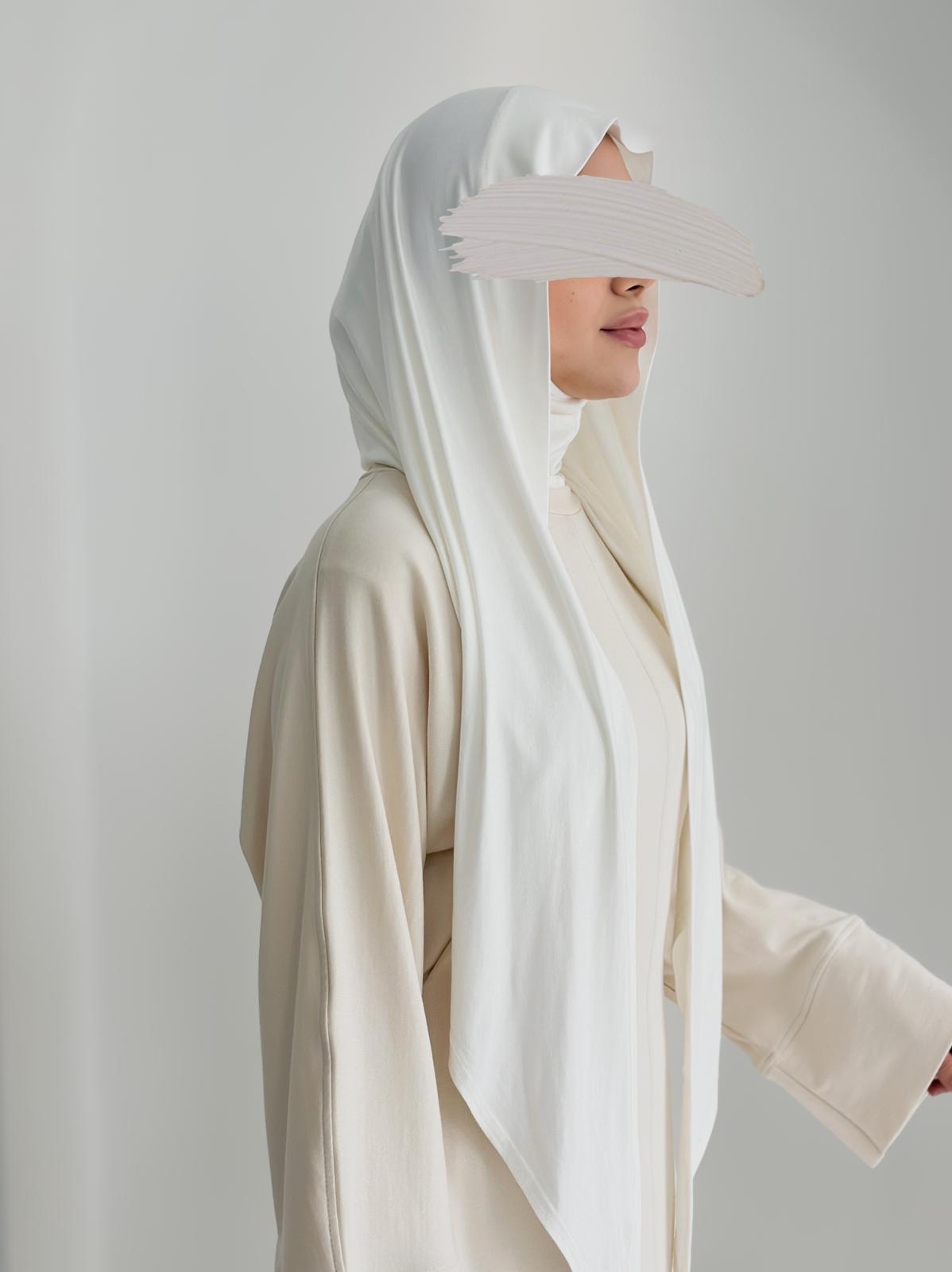 Bambu Form Şal + Bone Takım Beyaz ÖN SİPARİŞ ÜRÜNÜMÜZDÜR