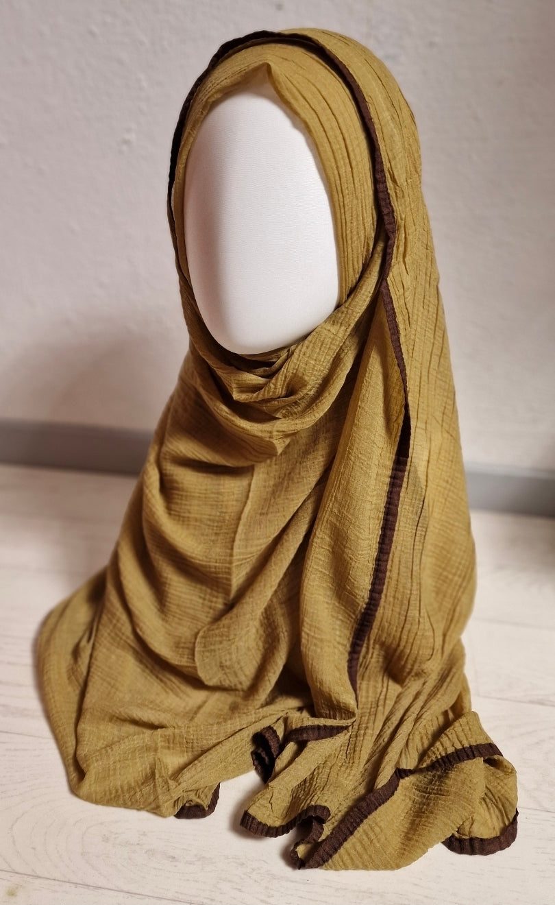 Muslin Şal Soft Hardal (Boy 2m En 97cm)