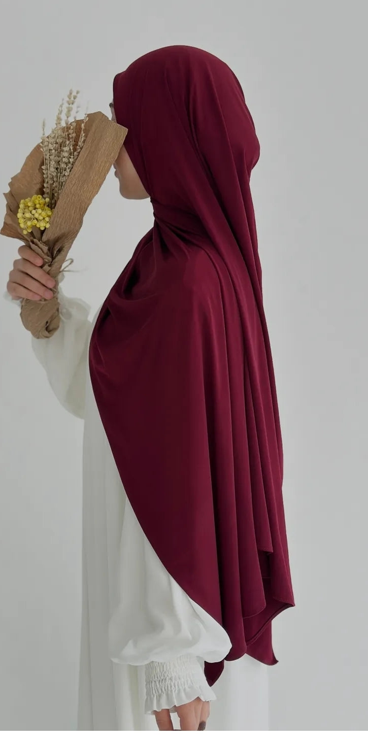 Premium jersey Şal Düz Bordo