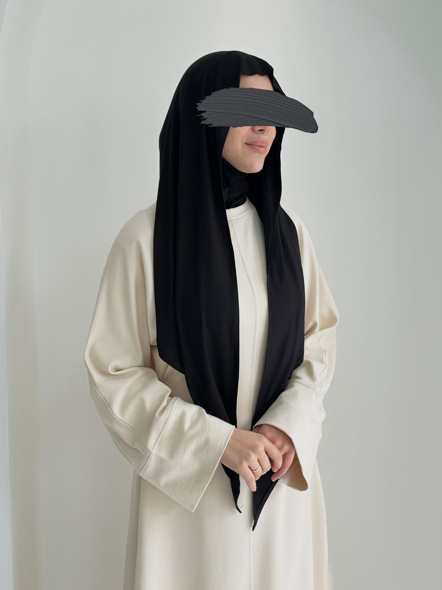 Bambu Form Şal + Bone Takım Siyah ÖN SİPARİŞ ÜRÜNÜMÜZDÜR