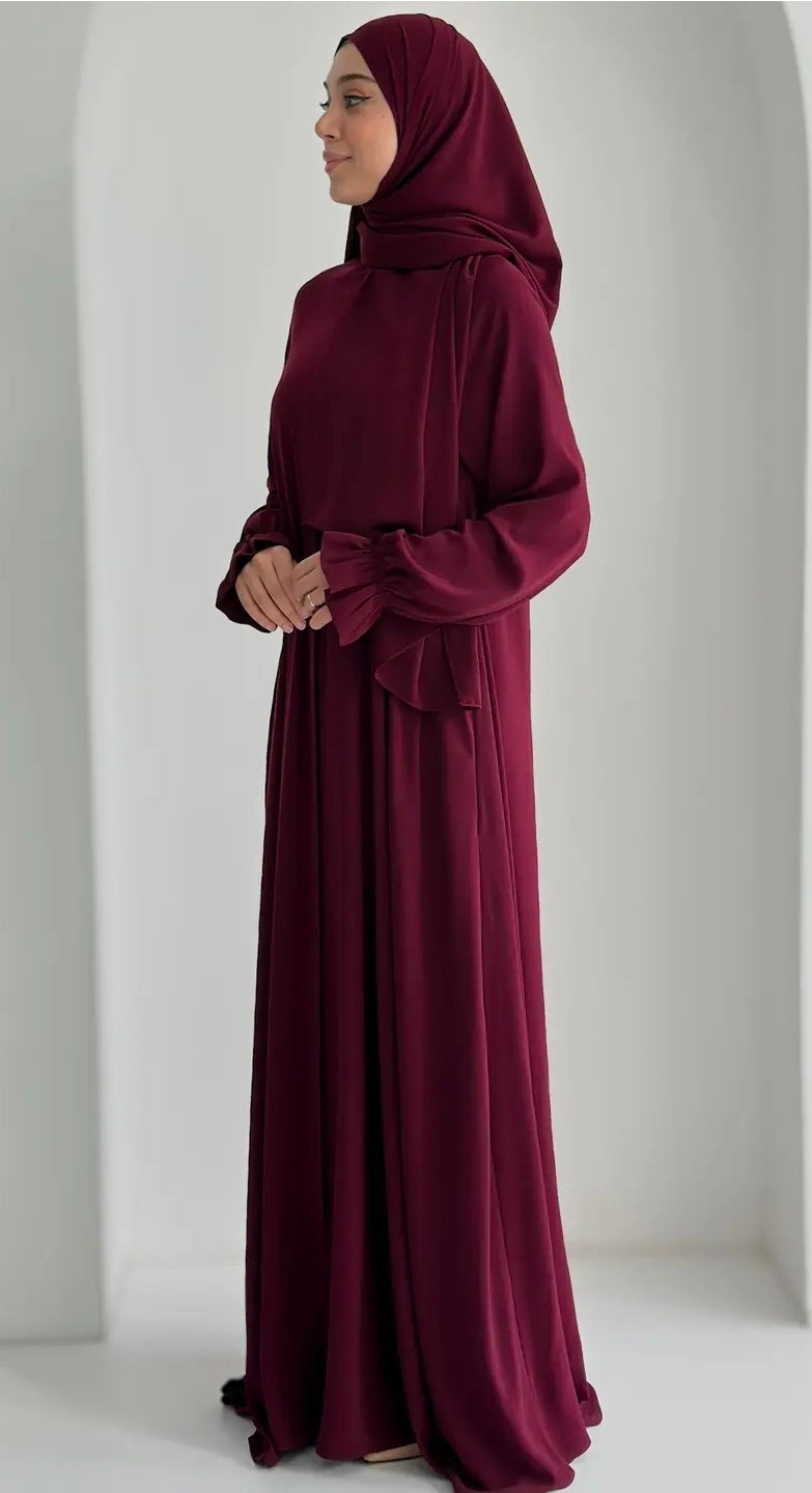 Mihra Ferace +Şal Bordo ÖN SİPARİŞ ÜRÜNÜMÜZDÜR