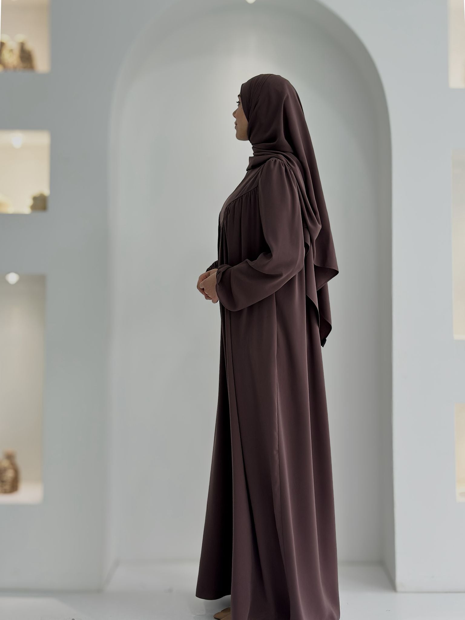 Seda Abaya +Şal Kül ÖN SİPARİŞ ÜRÜNÜMÜZDÜR