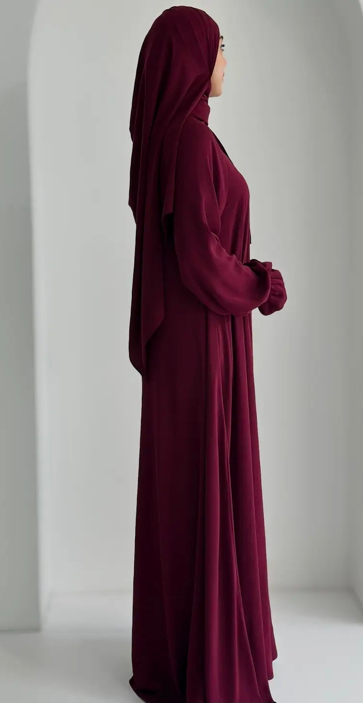 Mihra Ferace +Şal Bordo ÖN SİPARİŞ ÜRÜNÜMÜZDÜR