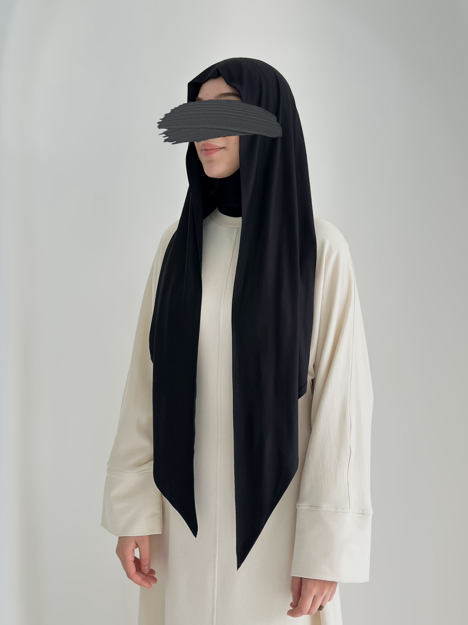 Bambu Form Şal + Bone Takım Siyah ÖN SİPARİŞ ÜRÜNÜMÜZDÜR