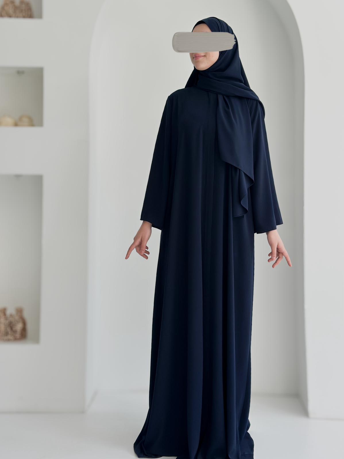 Yelpaze Ferace +Şal Lacivert ÖN SİPARİŞ ÜRÜNÜMÜZDÜR