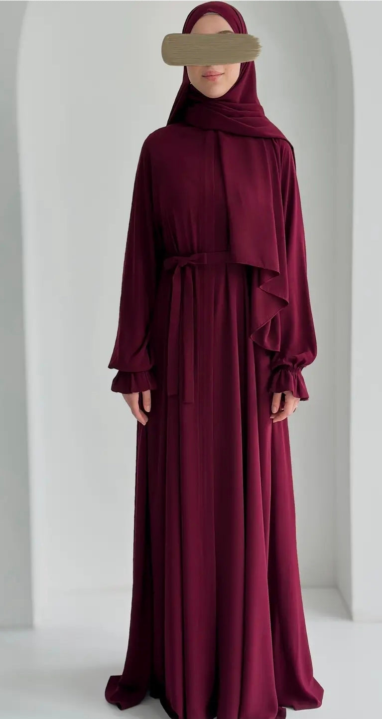 Mihra Ferace +Şal Bordo ÖN SİPARİŞ ÜRÜNÜMÜZDÜR