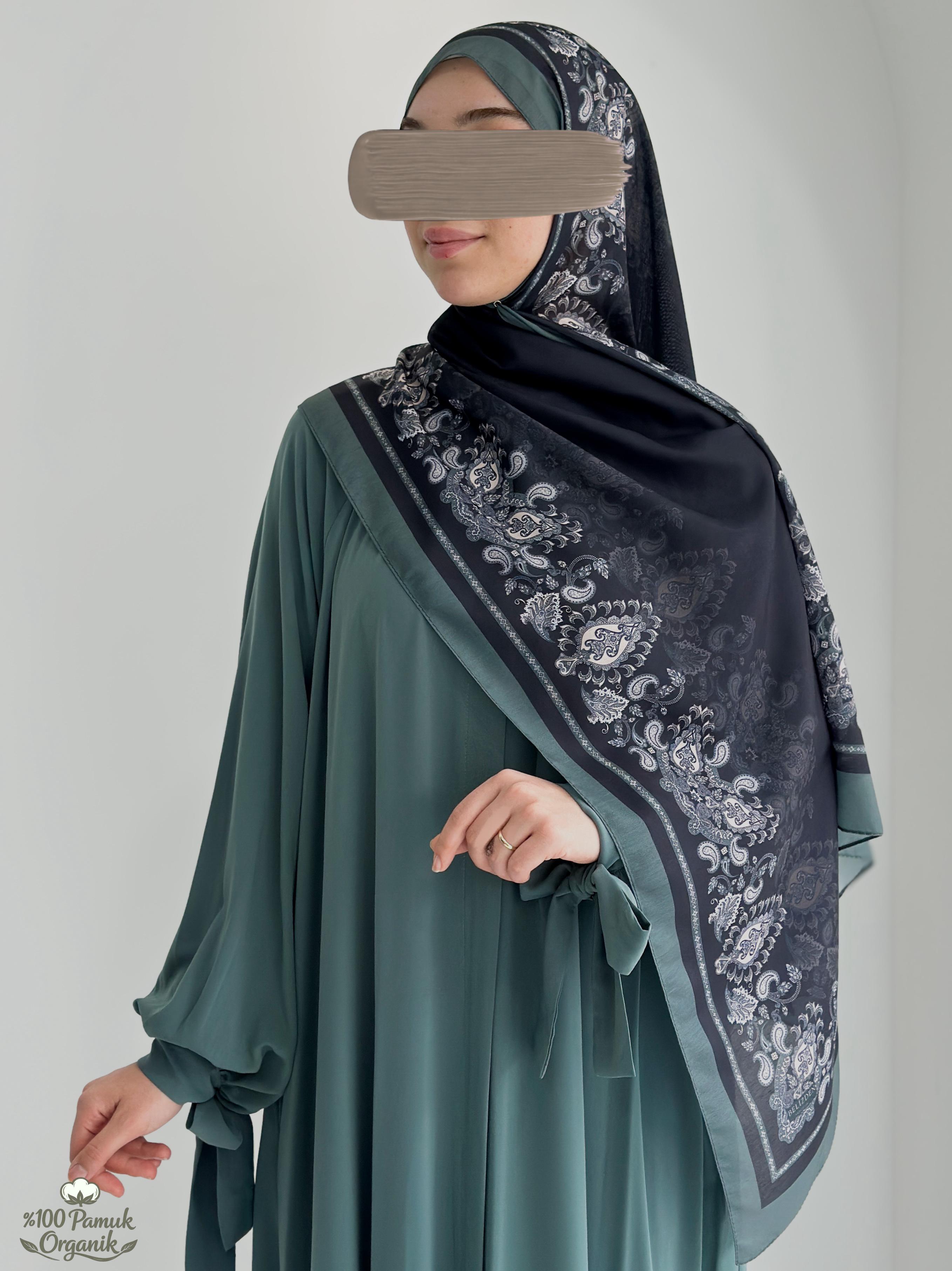 Etnik Desen Organik Şal Siyah ÖN SİPARİŞ ÜRÜNÜMÜZDÜR