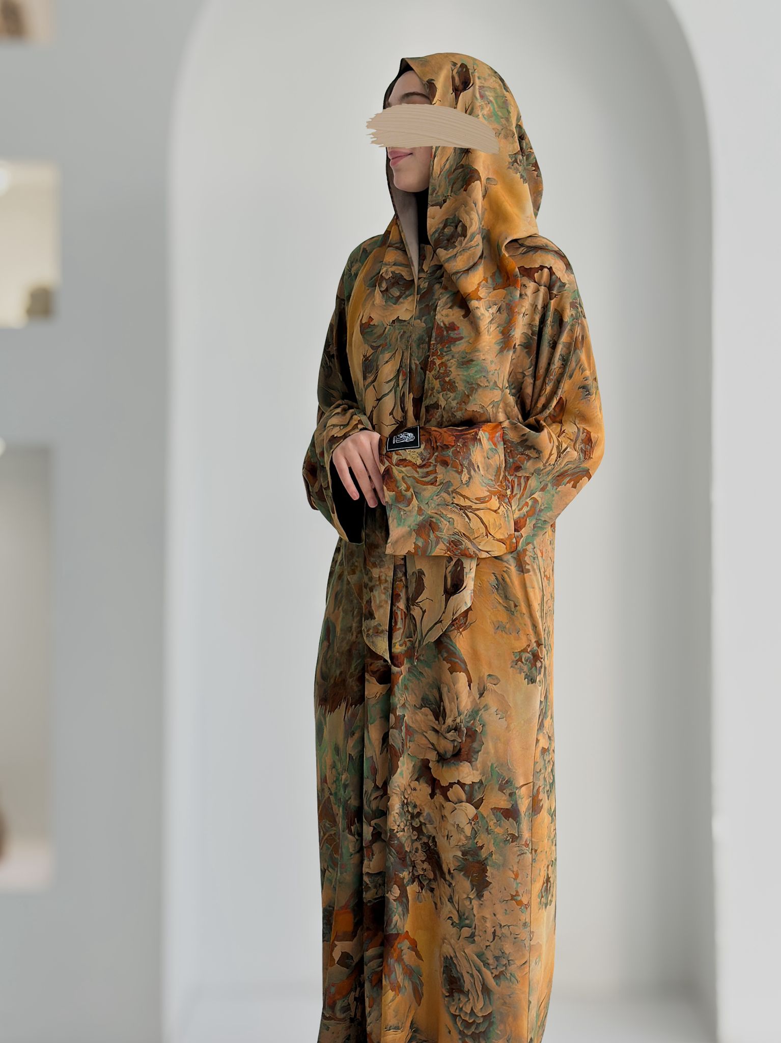 İpek Viskon Safran +Boyunlu Bone ÖN SİPARİŞ ÜRÜNÜMÜZDÜR