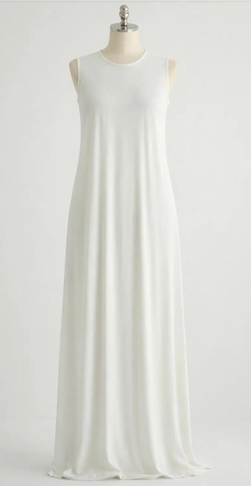 Pamuklu Viskon İçlik Beyaz Kolsuz ÖN SİPARİŞ ÜRÜNÜMÜZDÜR