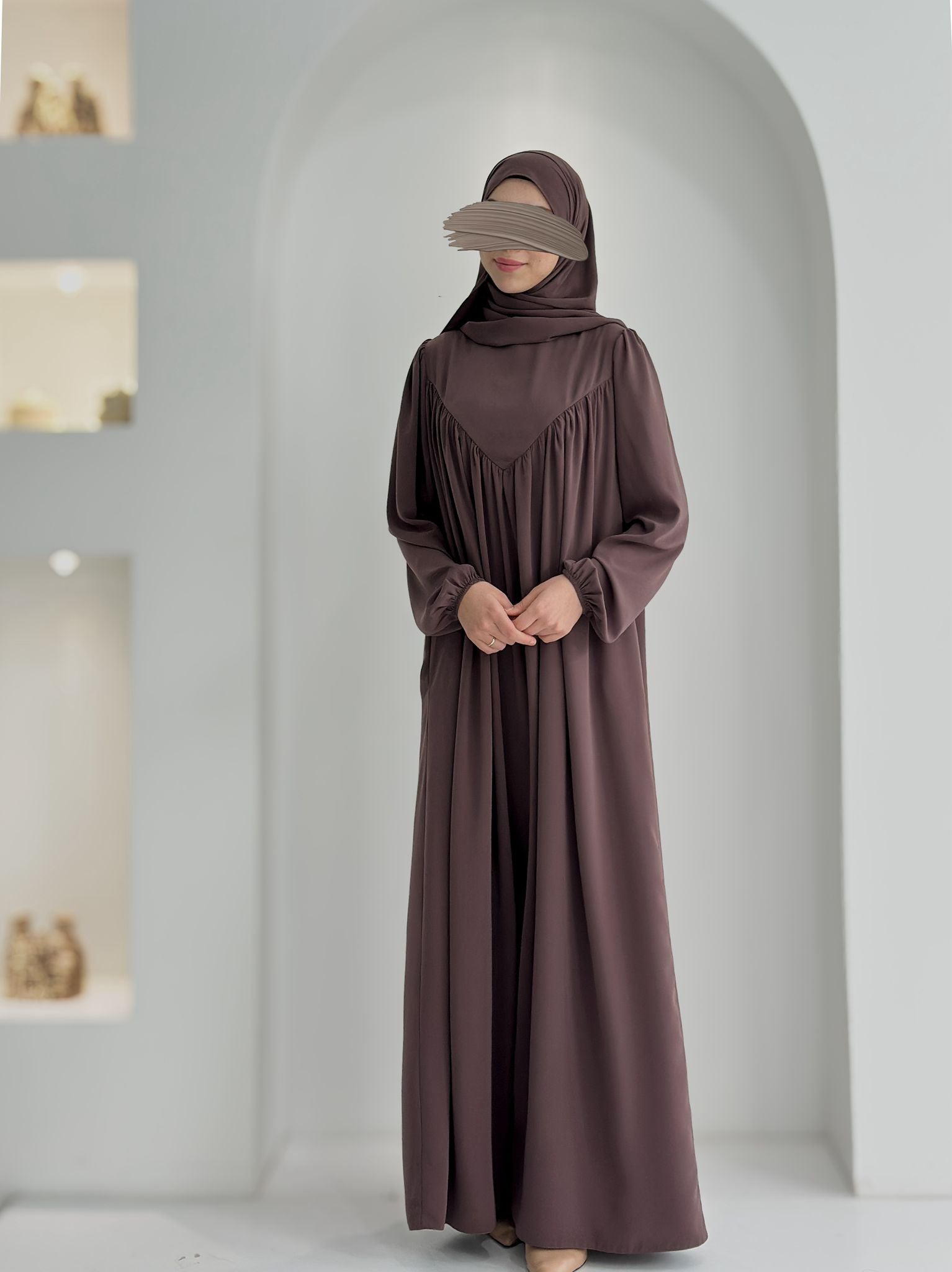 Seda Abaya +Şal Kül ÖN SİPARİŞ ÜRÜNÜMÜZDÜR