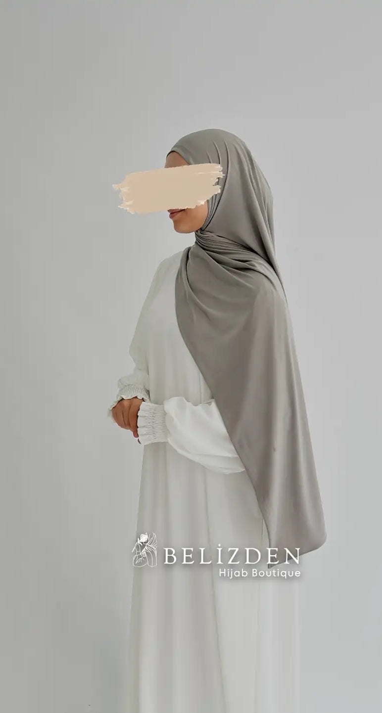 Premium jersey Şal Düz Gri Vizon