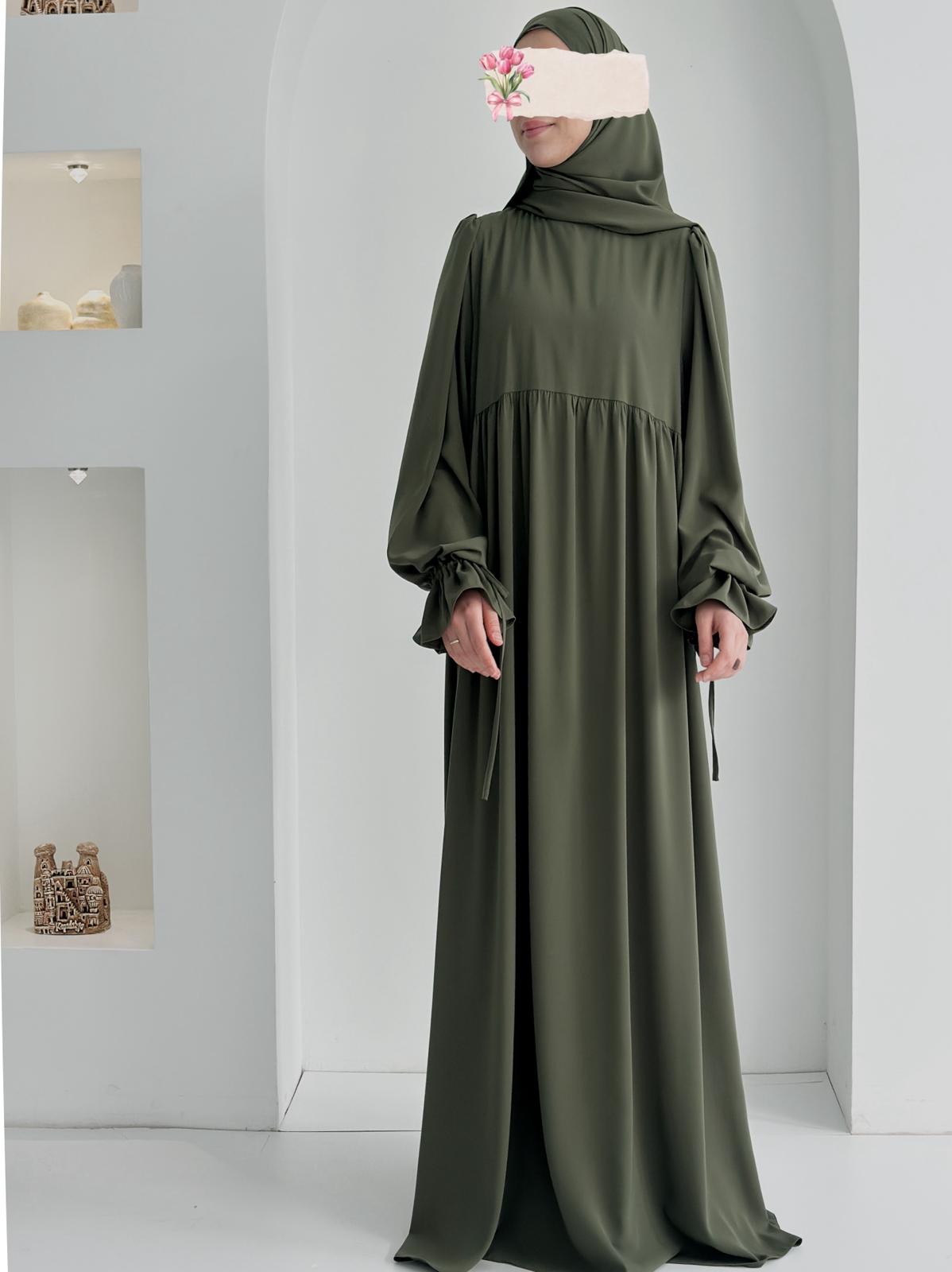 Buğlem Elbise+Şal Haki ÖN SİPARİŞ ÜRÜNÜMÜZDÜR