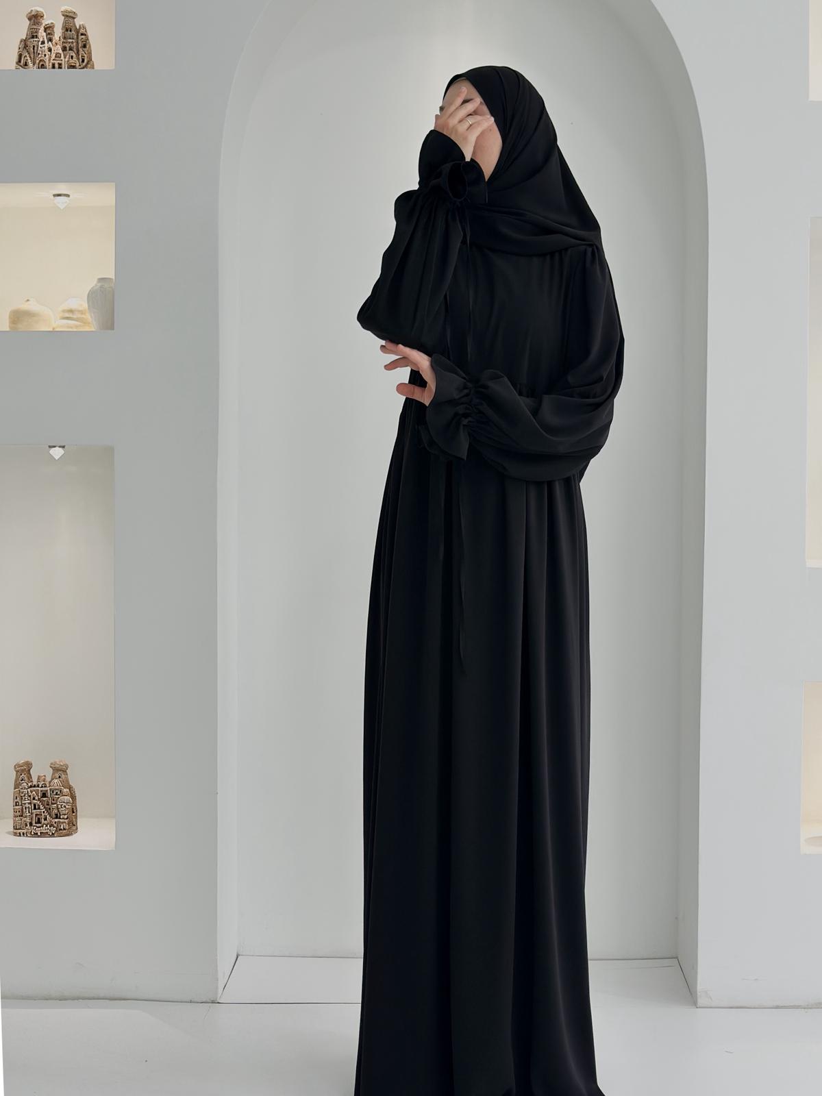 Buğlem Elbise+Şal Siyah ÖN SİPARİŞ ÜRÜNÜMÜZDÜR