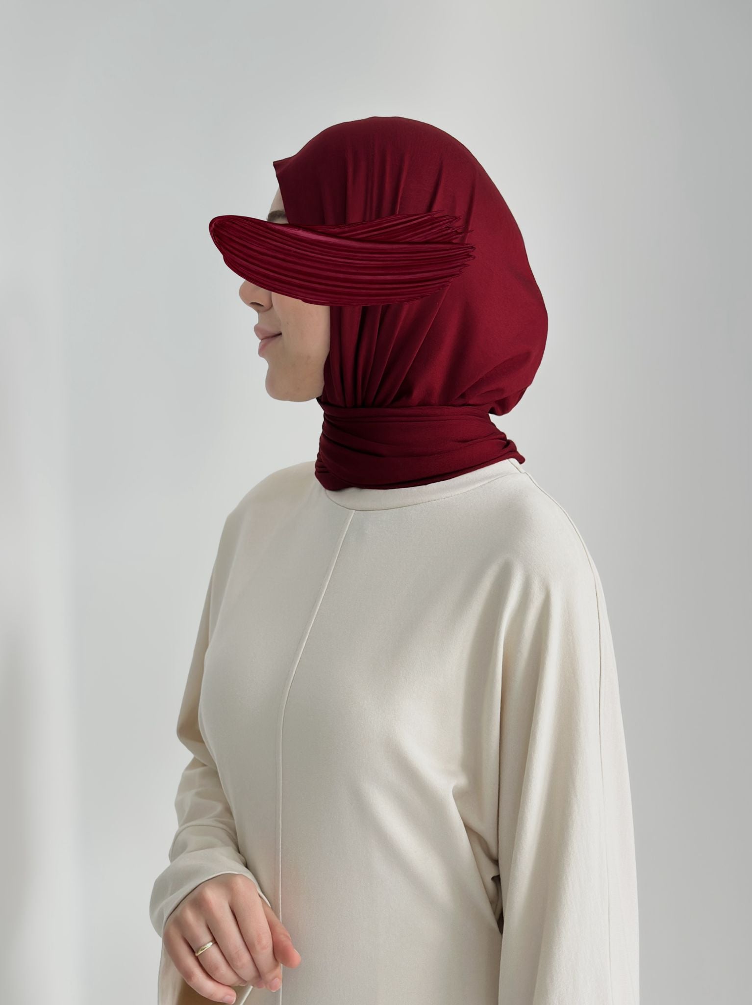 Bambu Form Şal +Bone Takım Bordo ÖN SİPARİŞ ÜRÜNÜMÜZDÜR