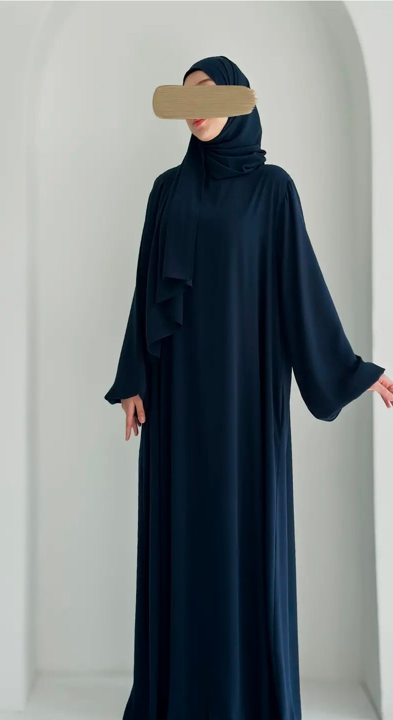 Elif Büyük Beden +Şal Lacivert (48/56 Beden Aralığı)