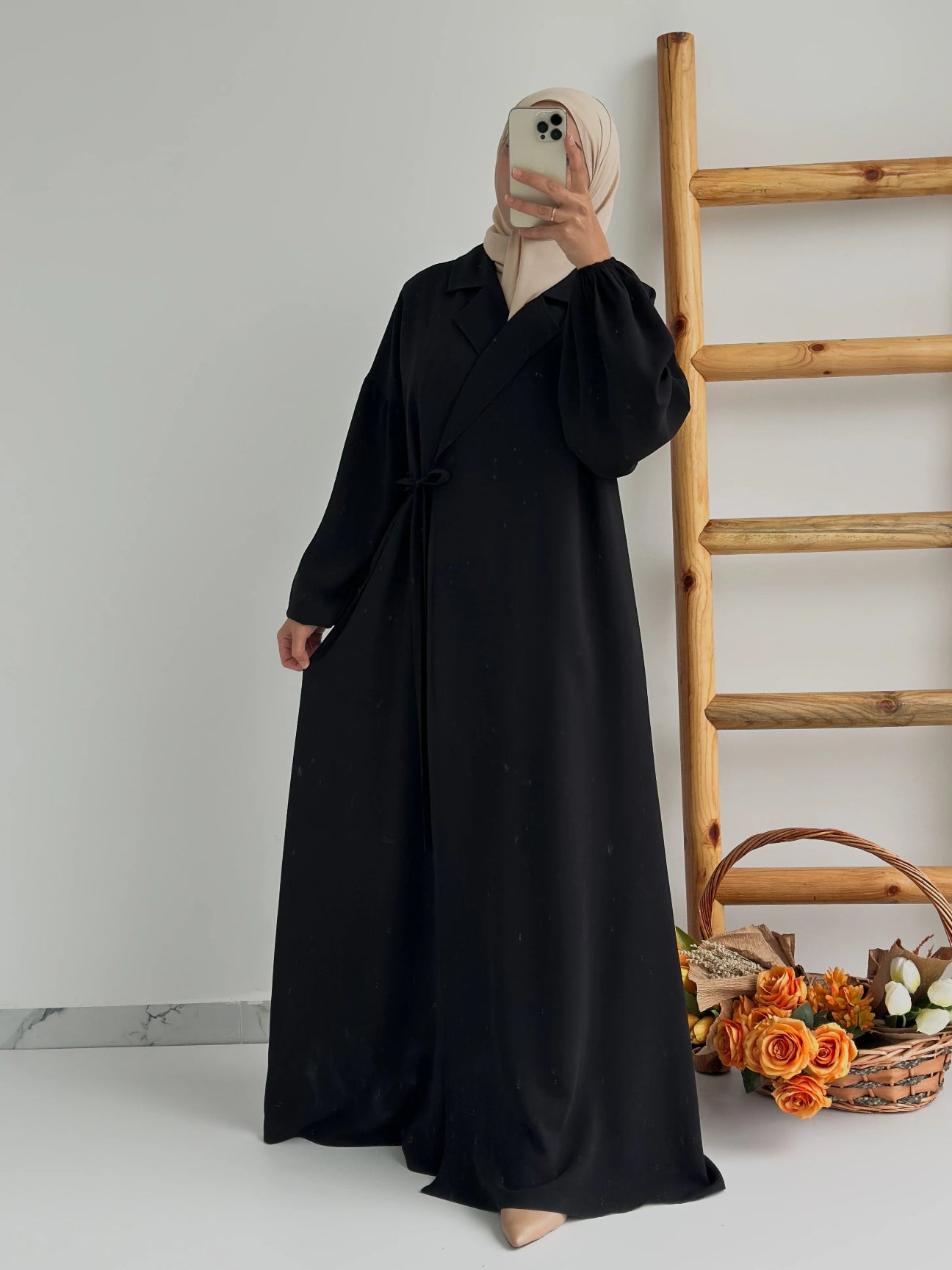 Linda Kumaş Ferace Siyah