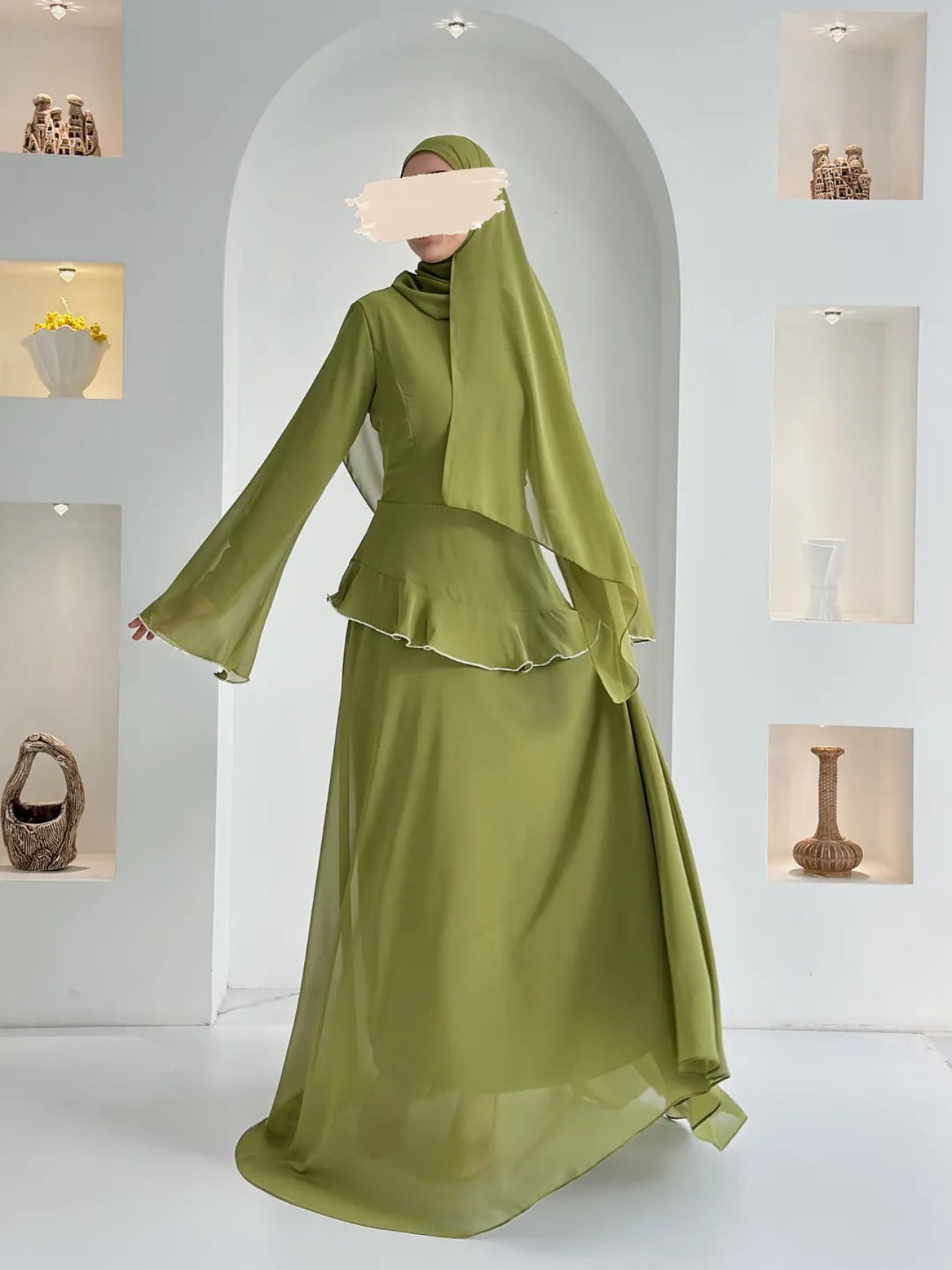 Nil Şifon Yağ Yeşili