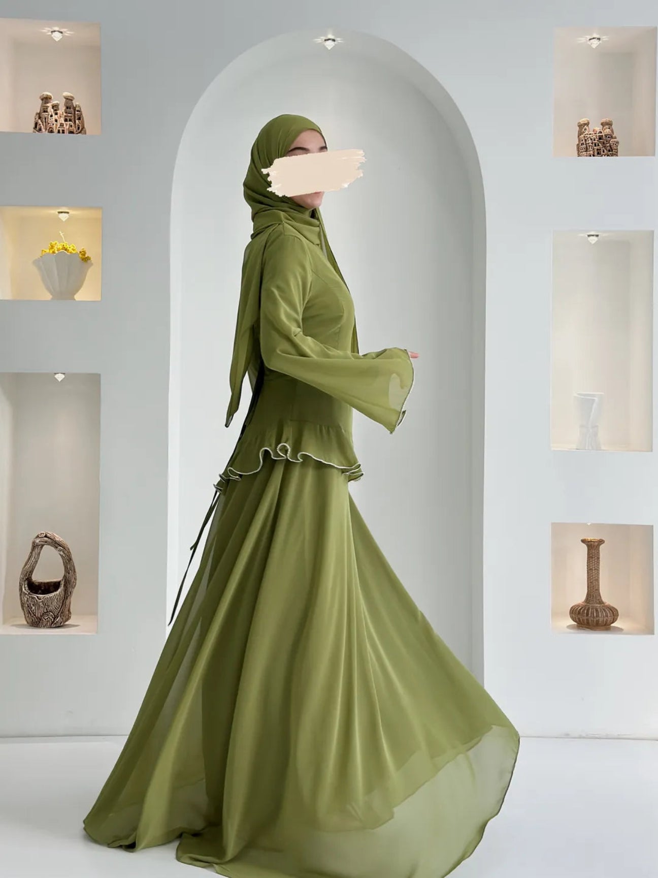 Nil Şifon Yağ Yeşili